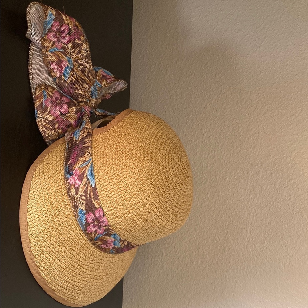Floral Ribbon Straw Hat
